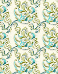 Organic Flowing Swirls Blue Green Rug