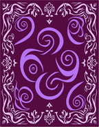 Plum Swirl Floral Accent Rug