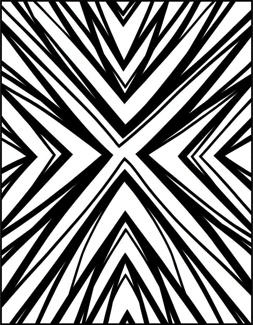 Sharp Black White Diagonal Strike Rug