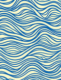 Oceanic Blue Wavy Lines Rug