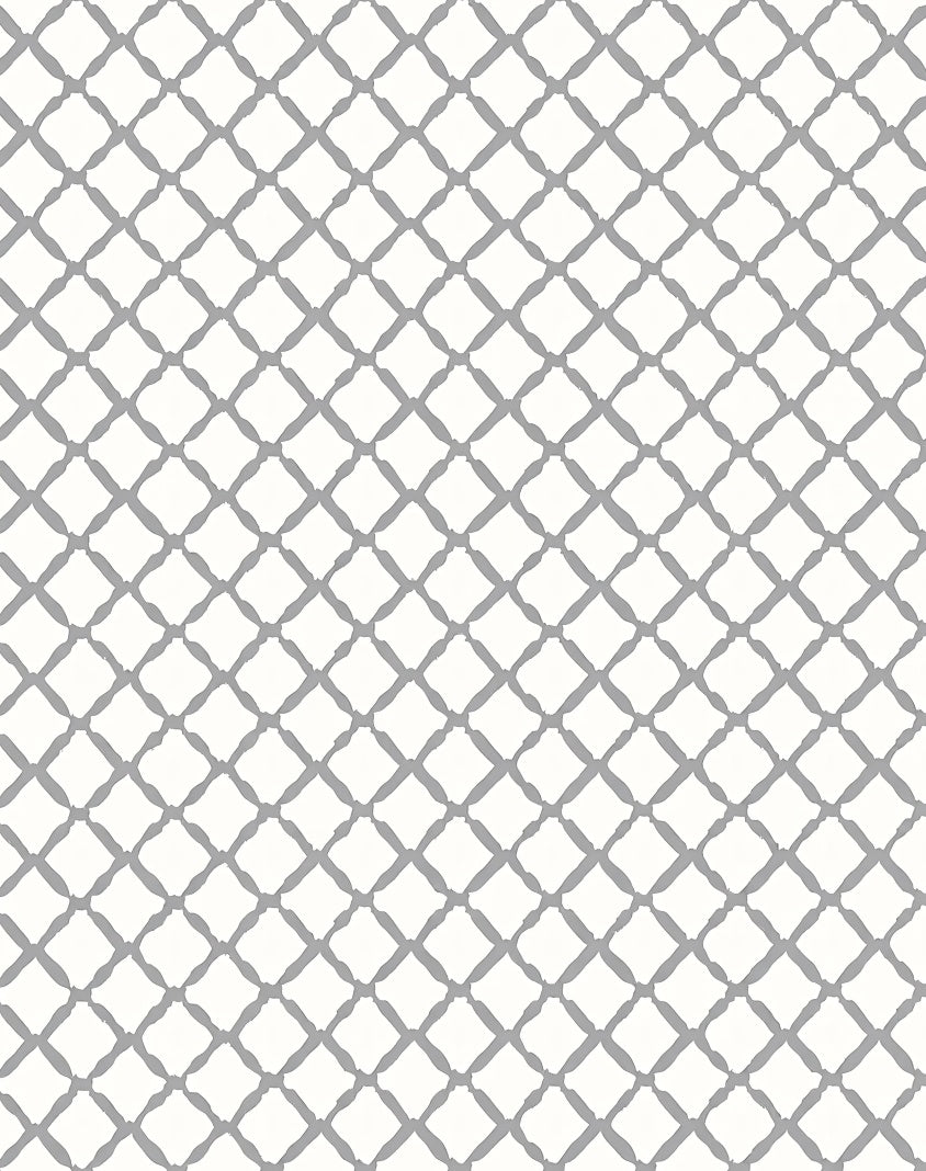 Subtle Gray Diamond Trellis Rug