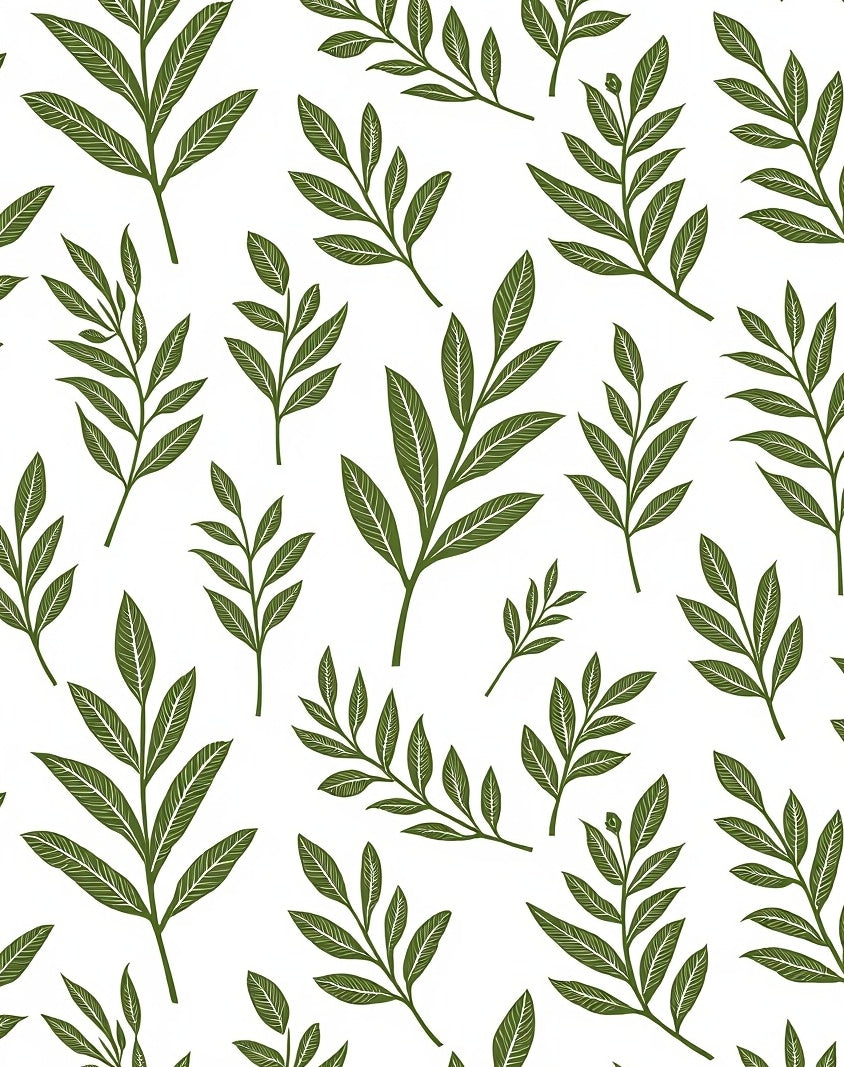 Tender Green Leaf Botanical Rapport Rug