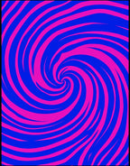Vibrant Pink Blue Swirl Rug