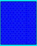 Bright Blue Repeating Square Grid Rug
