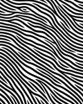 Bold Black White Wavy Strokes Rug