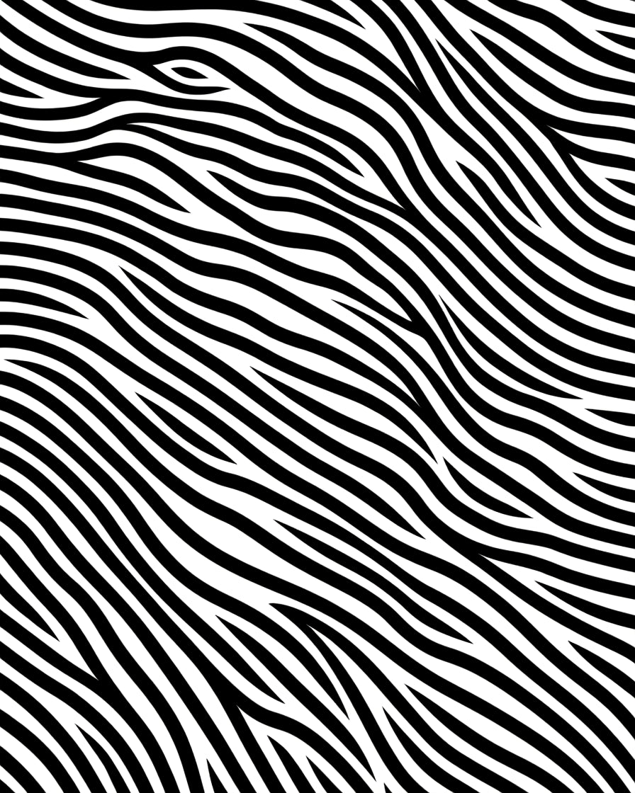Bold Black White Wavy Strokes Rug