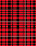 Classic Red Black Plaid Crossing Lines Rug