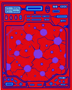 Retro Cyberpunk Circuit Board Rug