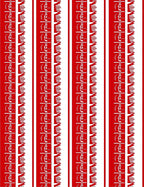 Bold Red Geometric Tribal Stripes Rug