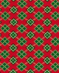 Classic Red Green Diamond Lattice Rug