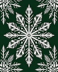 White Snowflake Forest Jewel Tones Rug