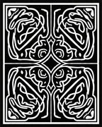 Black And White Celtic Knot Rug