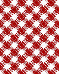 Crimson Houndstooth Geometric Rug