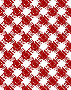Crimson Houndstooth Geometric Rug