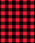 Red Black Gingham Plaid Home Accent Rug