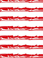 Crimson Abstract Striped Rug