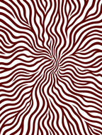 Crimson Wavy Lines Explosion Rug