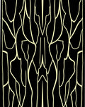 Black Cream Organic Flowing Lines Rug