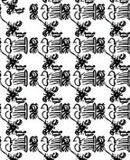 Primitive Black And White Glyph Art Rug