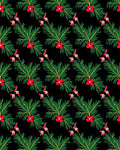 Evergreen Red Berry Garland Stripe Rug