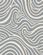 Calming Gray Swirl Abstract Rug