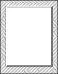 Geometric Black White Herringbone Border Rug