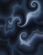 Deep Indigo Cosmic Swirl Rug