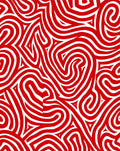 Bold Red Abstract Swirl Rug
