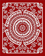 Crimson Medallion Swirl Rug
