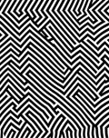 Monochromatic Black White Maze Lines Rug