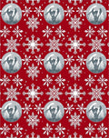 Red Snow Globe Snowflake Winter Scene Rug