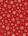 Crimson Snowflakes Repeating Pattern Rug