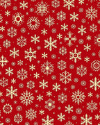 Crimson Snowflakes Repeating Pattern Rug