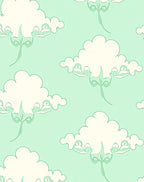 Delicate Mint Cloud Blossom Rug