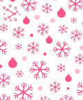 Hot Pink Snowflake Bauble Scatter Rug