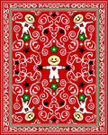 Christmas Gingerbread Man Garland Rug