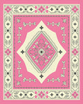 PinkCream Floral Medallion Art Deco Rug