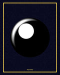 Modern Navy Sphere Abstract Rug