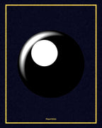 Modern Navy Sphere Abstract Rug
