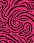 Hot Pink Black Swirl Stripe Rug