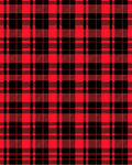 Classic Red Black Plaid Check Rug