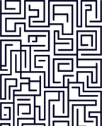 Navy White Geometric Labyrinth Rug