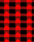 Red Black Plaid Buffalo Check Houses Rug