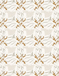 Earthy Tan Abstract Leafy Vine Rug
