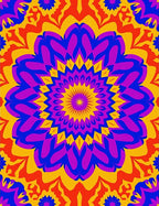 Vibrant Purple Yellow Mandala Radiance Rug