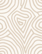 Minimalist Beige Abstract Contour Rug