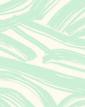 Soft Mint Abstract Brush Strokes Rug