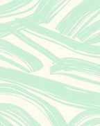 Soft Mint Abstract Brush Strokes Rug