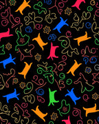 Colorful Abstract Doodle Figures Rug