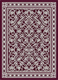 Deep Burgundy Interlocking Celtic Knot Rug